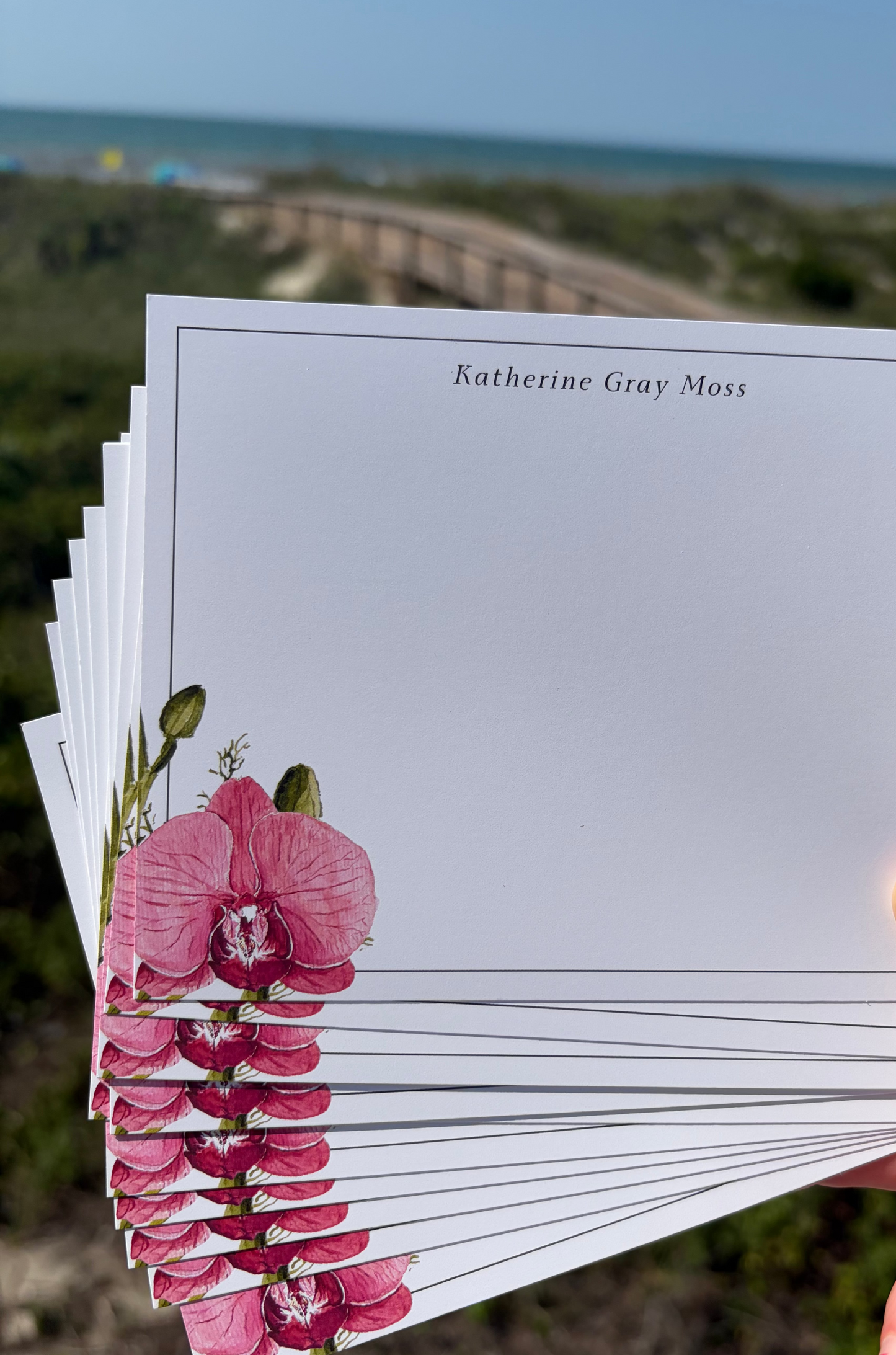 Personalized Floral Notecards