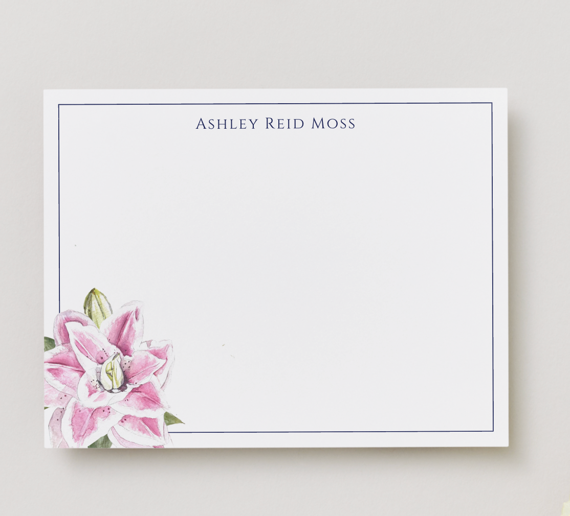 Personalized Floral Notecards