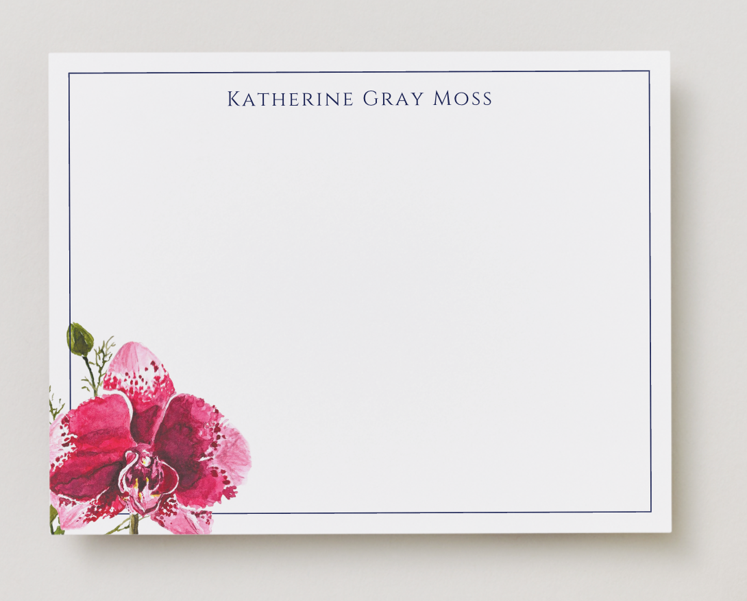 Personalized Floral Notecards
